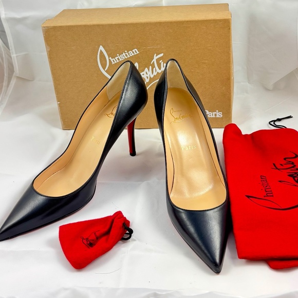 Christian Louboutin Apostrophe 85 Heels Size 39, black nappa - Picture 1 of 10